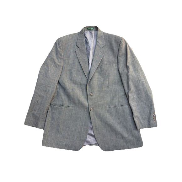 Lauren Ralph Lauren Blazer Mens 44L Glen Check Wool Blazer Wool Cashmere - Picture 1 of 10